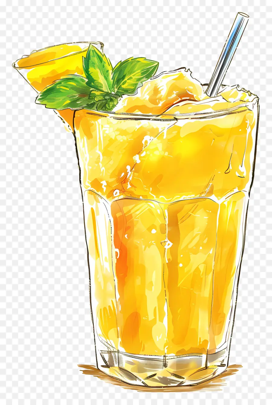 Bebida De Mango Lassi，Bebida Refrescante PNG