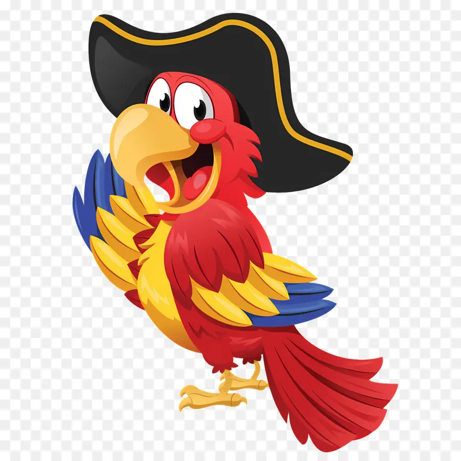 Loro Pirata，De Dibujos Animados De Parrot PNG