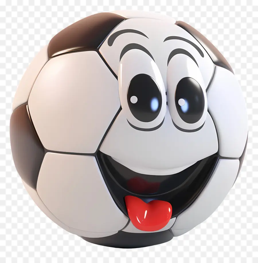 Bola De Dibujos Animados 3d，Cola De Fútbol Sonriente PNG