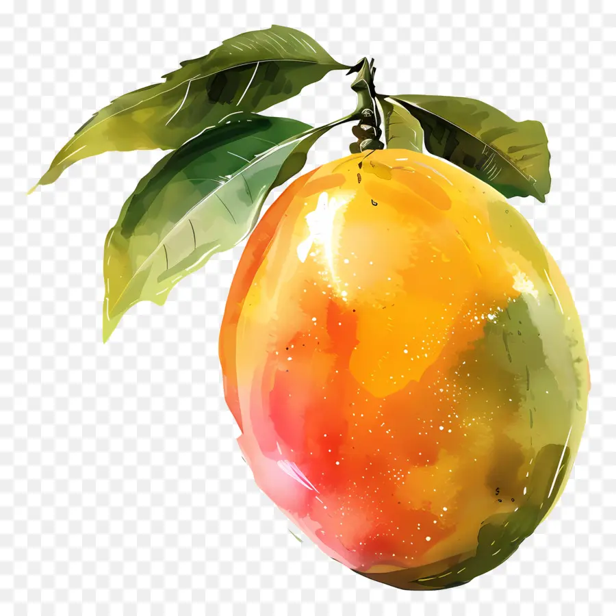 Fruta De Mango，Pintura A La Acuarela PNG