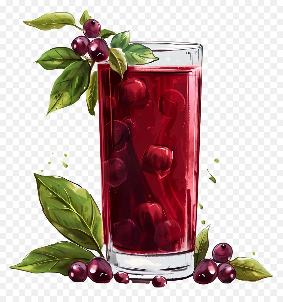 Jugo De Kokum，Rojo Beber PNG