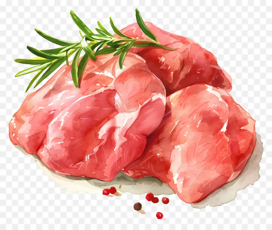 La Carne De Pollo，Carne De Res Cruda PNG
