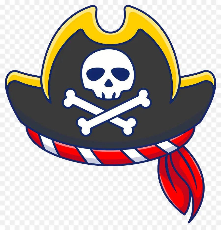 Sombrero De Pirata，Cráneo Y Bandera Pirata PNG