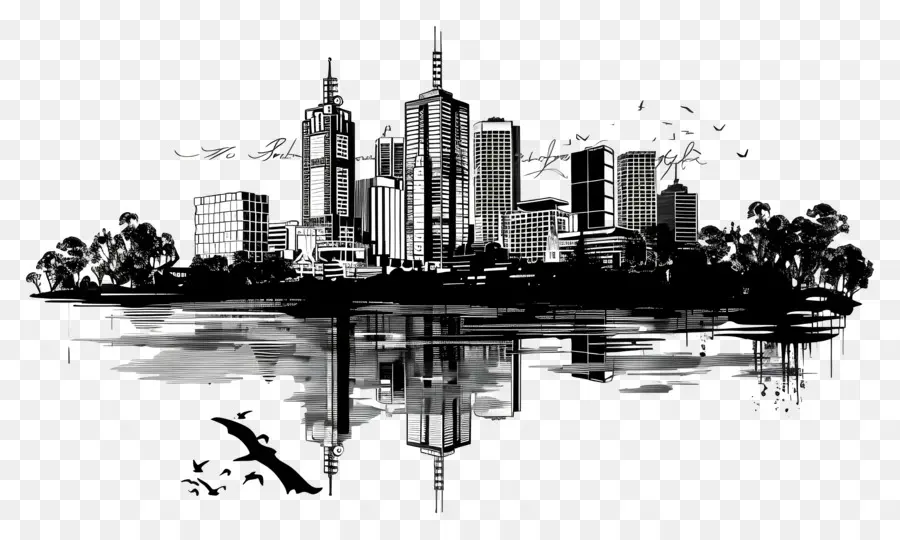 Horizonte De La Ciudad De Perth，Paisaje Urbano PNG