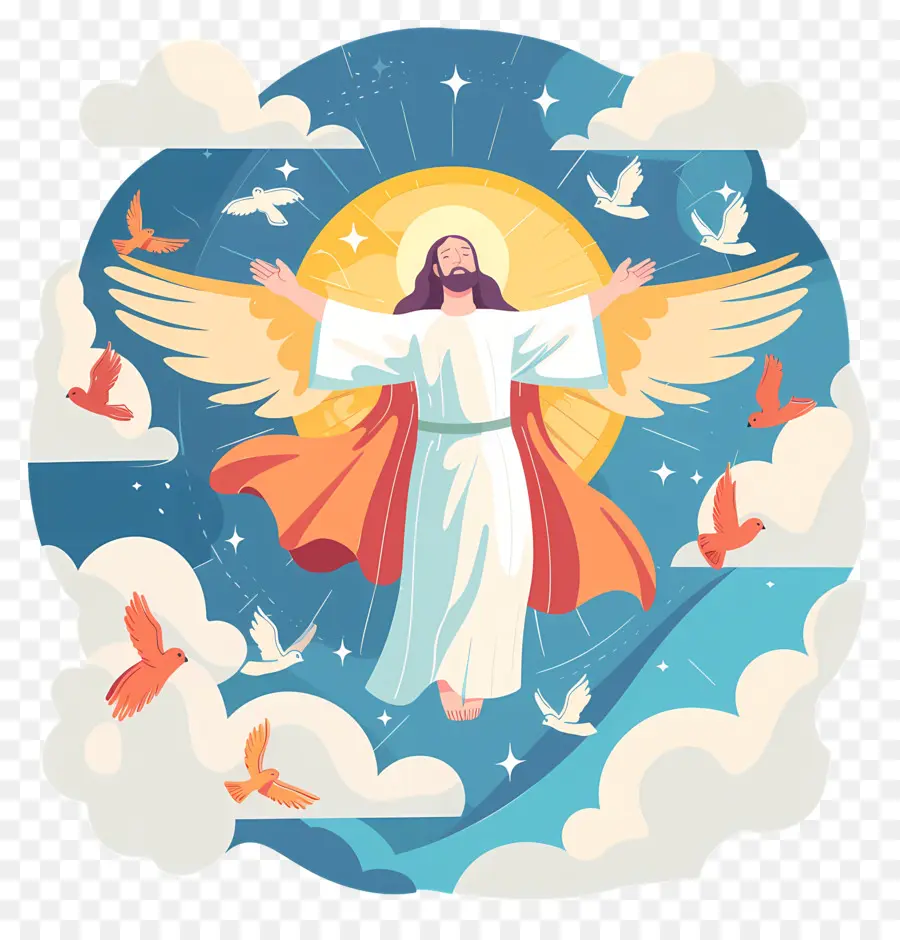 El Día De La Ascensión，Jesús PNG