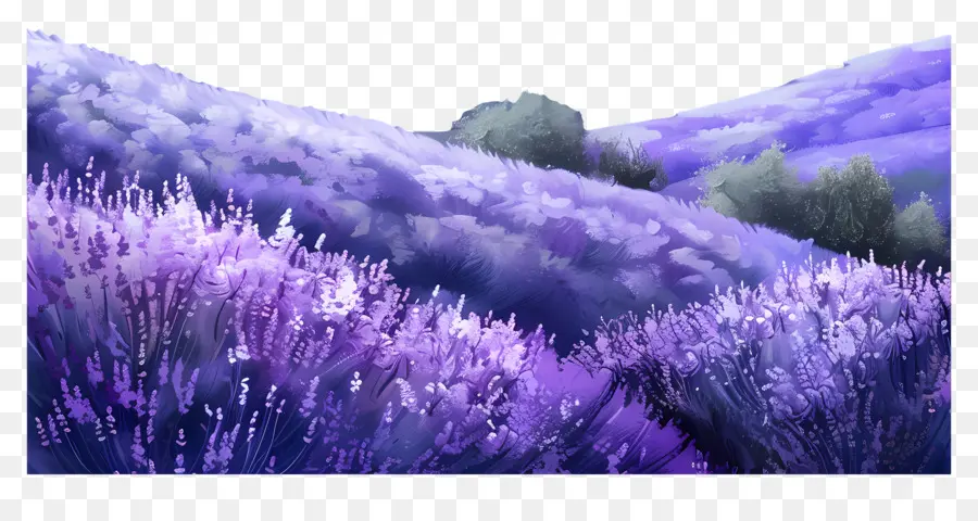 Fondo Del Campo De Lavanda，Campo De Lavanda PNG