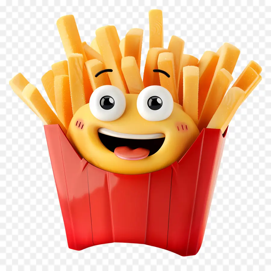 Comida De Dibujos Animados 3d，Las Papas Fritas PNG