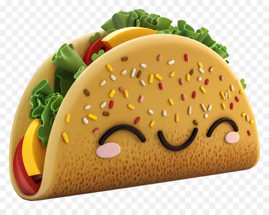 Comida De Dibujos Animados En 3d，Tacos PNG