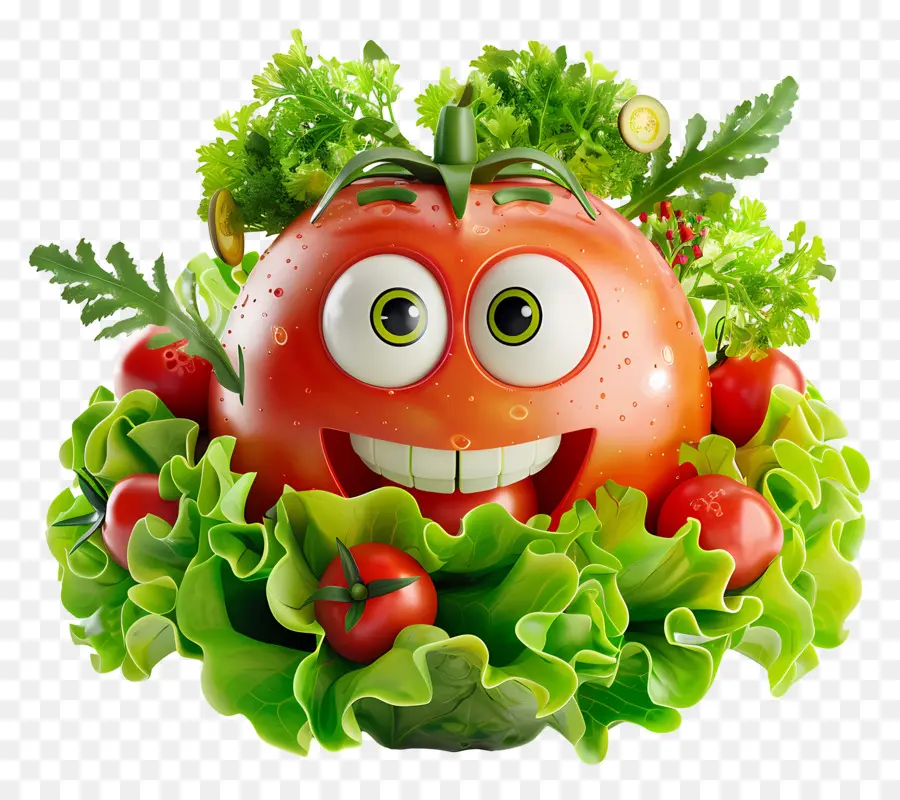 Comida De Dibujos Animados 3d，Tomate PNG