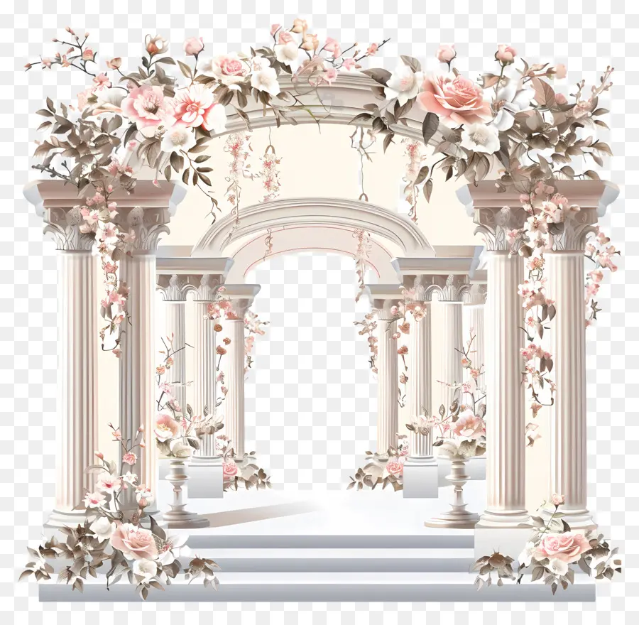 Boda Al Aire Libre，Arco Ornamentado PNG