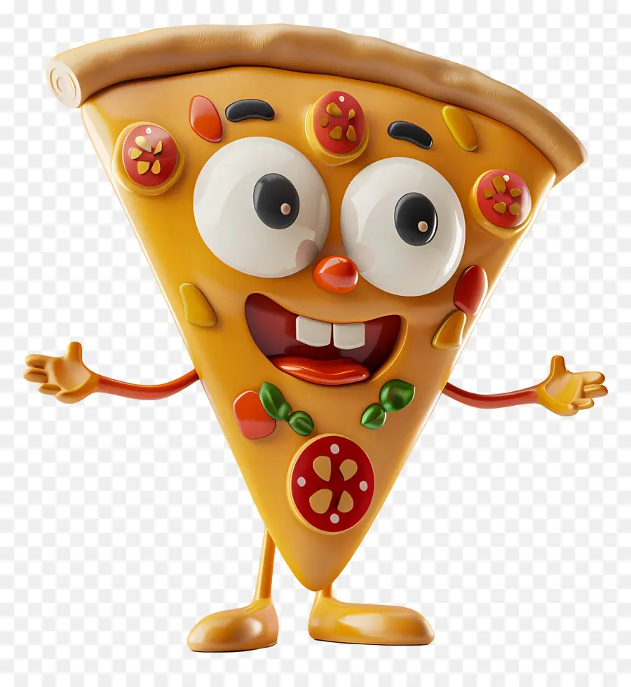 Comida De Dibujos Animados 3d，De Dibujos Animados De La Pizza PNG