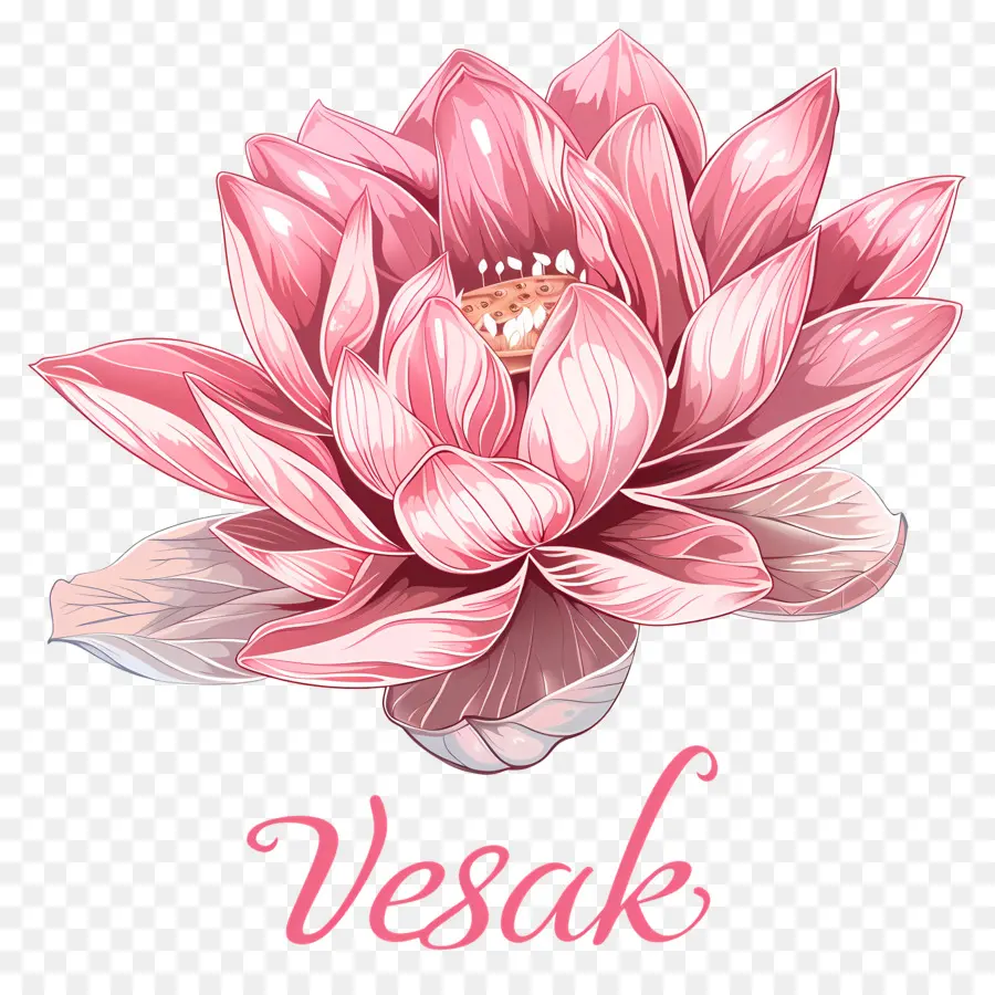 El Día De Vesak，Flor De Loto Rosa PNG