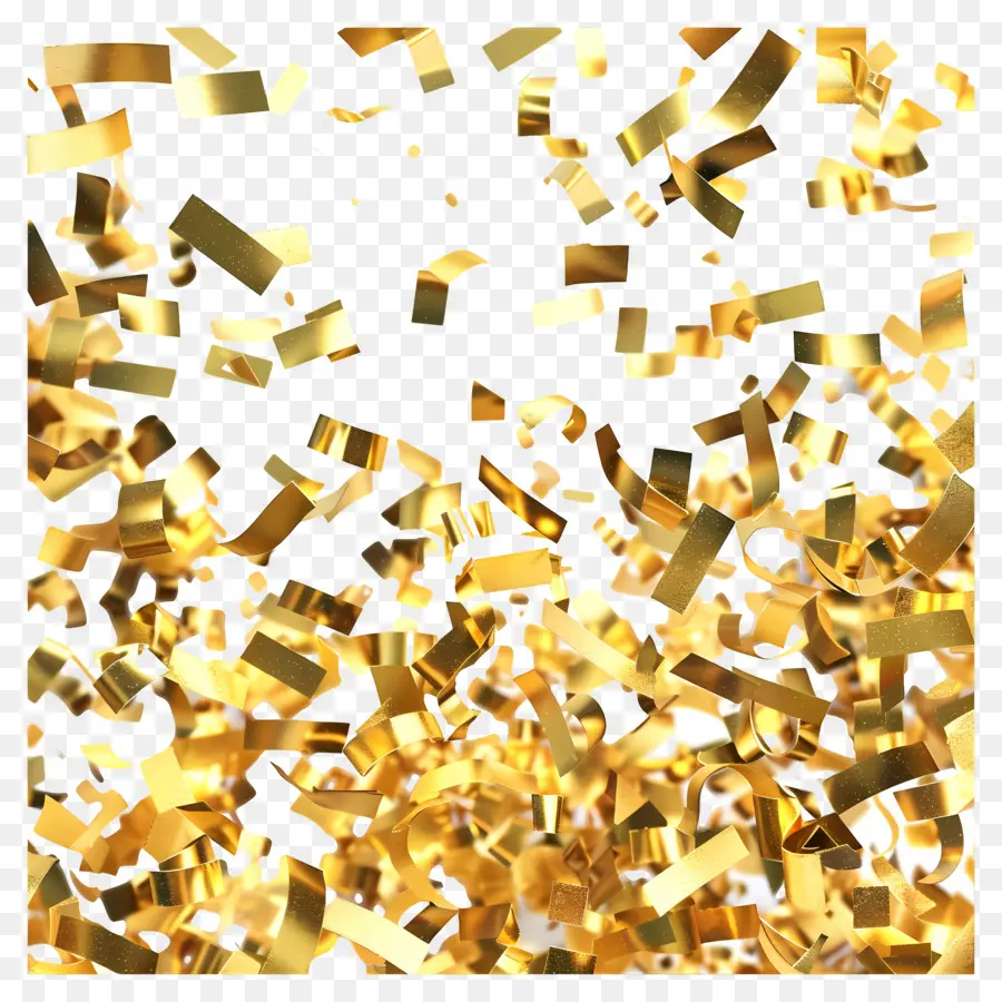 Confeti De Oro，Metálico PNG