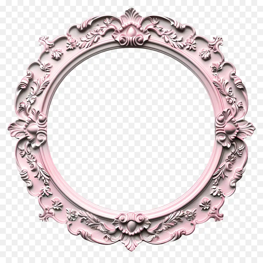 Marco De Color Rosa，Diseños Adornados PNG