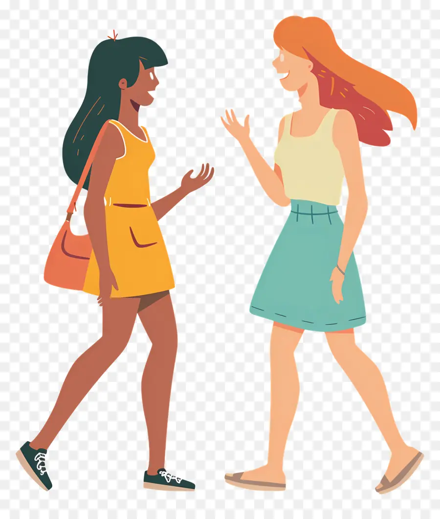 Chicas Hablar，Mujeres Caminando PNG