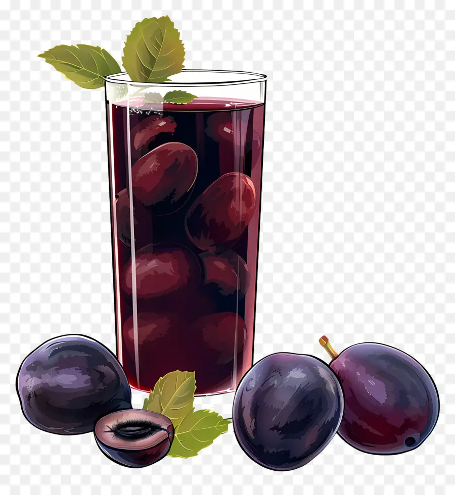 Jugo De Ciruela，Vaso PNG