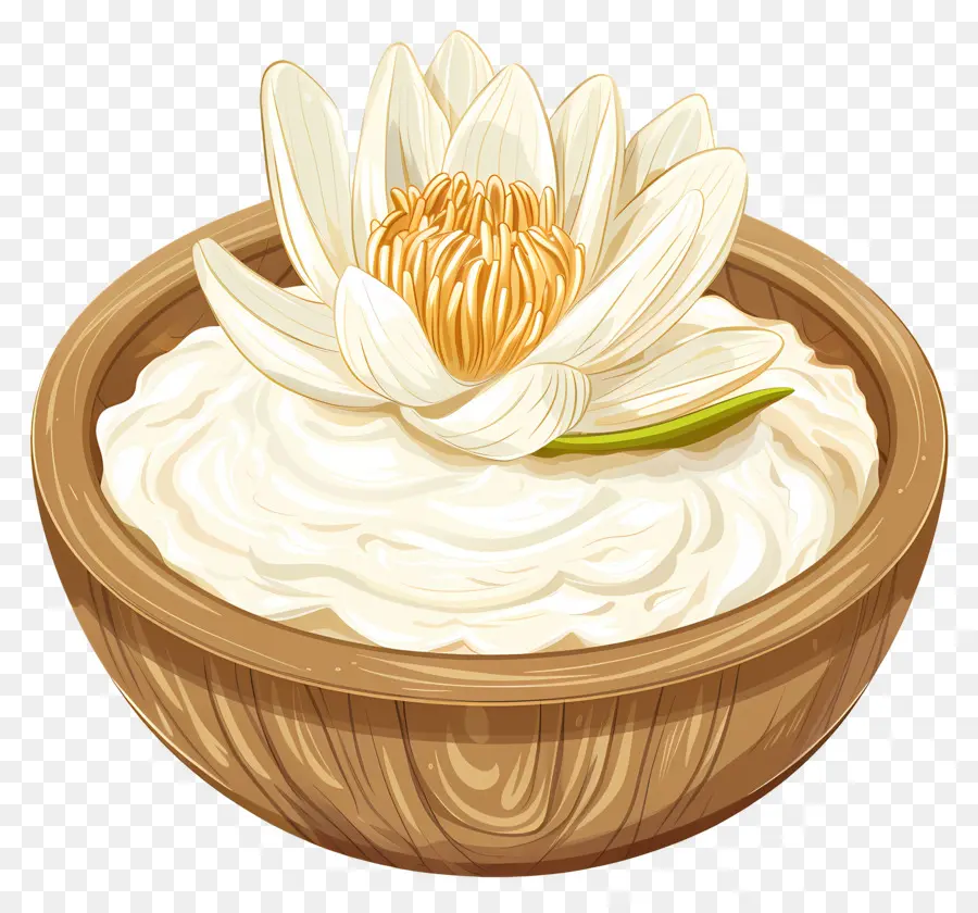 Cuajada，Flor En Crema PNG