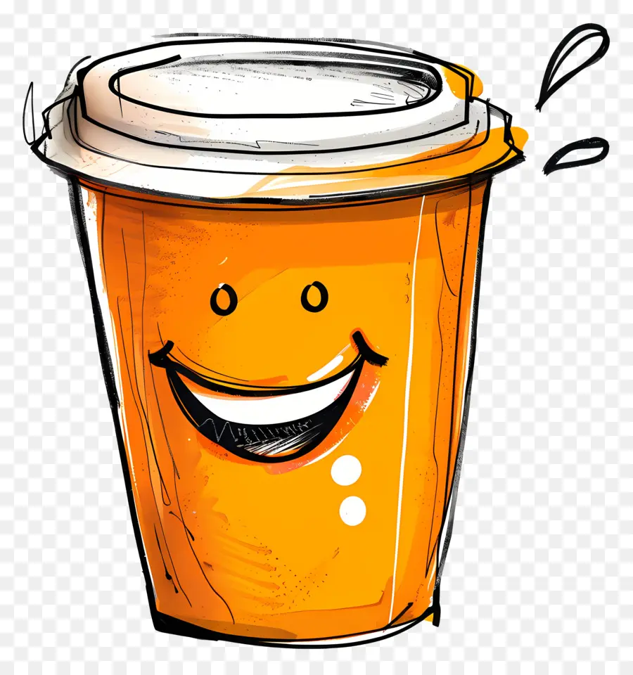 Taza De Café，Copa De Cara Sonriente PNG