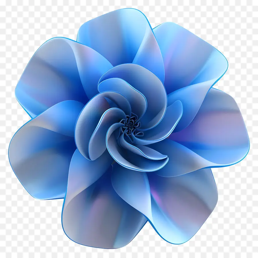 Flor Azul，Pétalos PNG