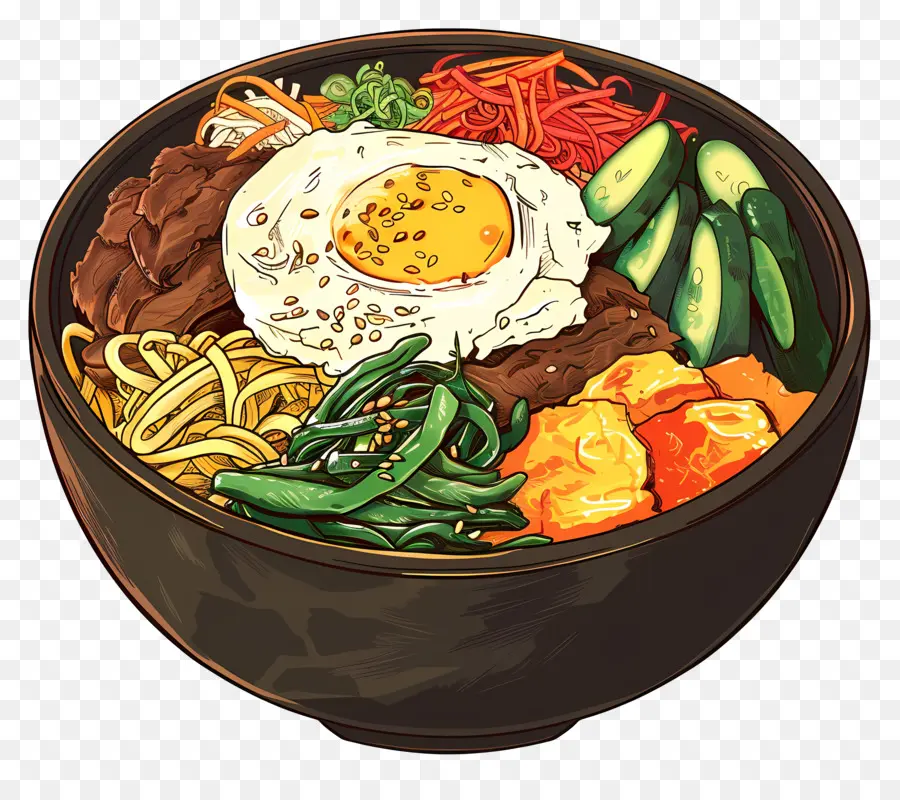 Corea Bibimbap，La Comida Coreana PNG