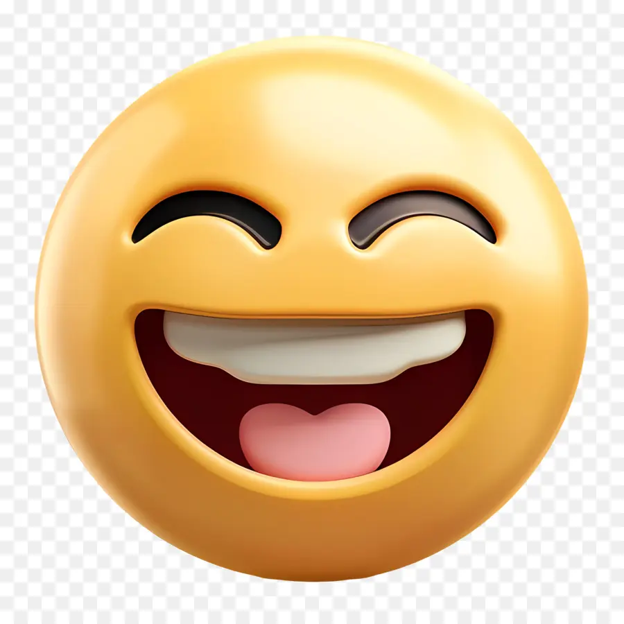 Riendo Emoji，Carita Amarilla PNG