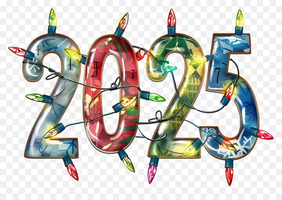 Año Nuevo 2025，Luces PNG