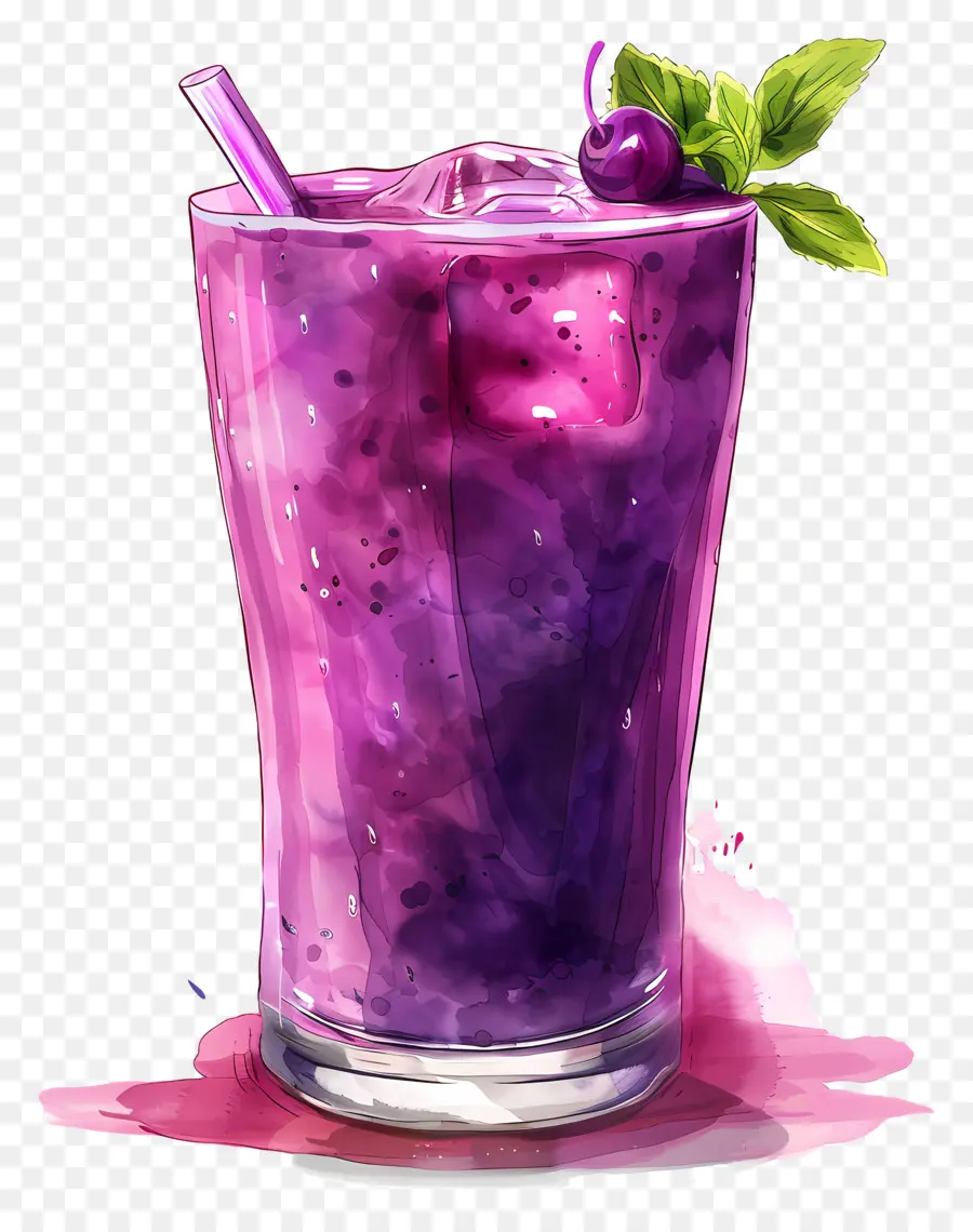 Bebida Solkadhi，Batido Púrpura PNG