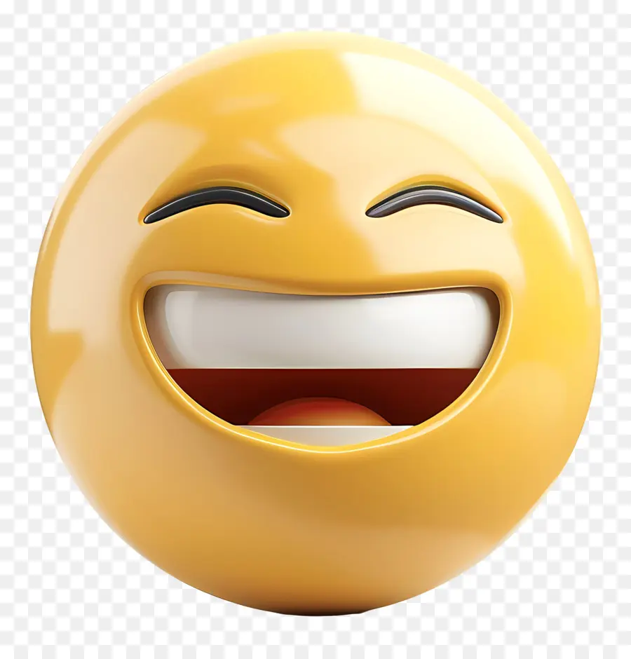 Riendo Emoji，Emoji Amarillo PNG