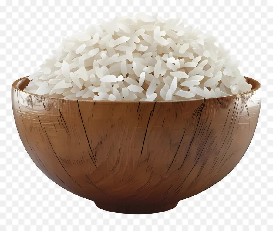 Arroz，Tazón De Madera PNG