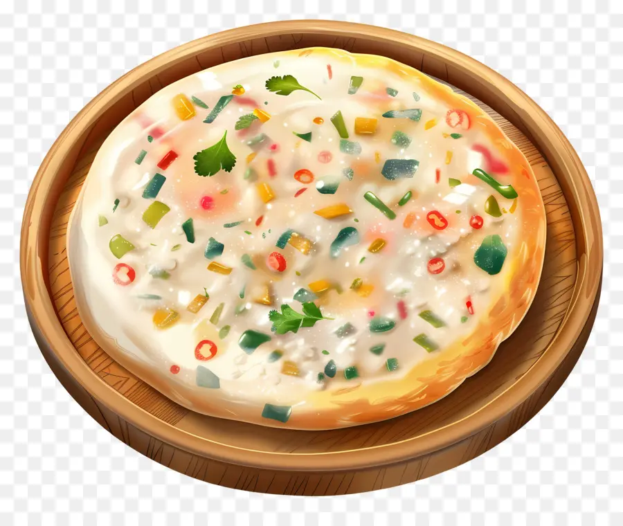 Comida De Uttapam，Pizza Vegetariana PNG