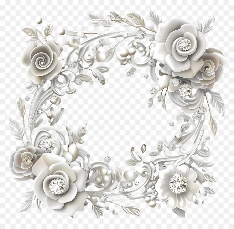 De La Boda Decoración，Flores Blancas PNG