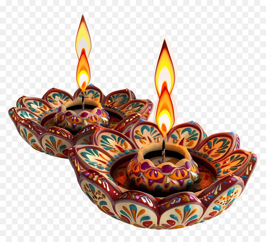 Diwali Diya，Lámparas De Arcilla PNG