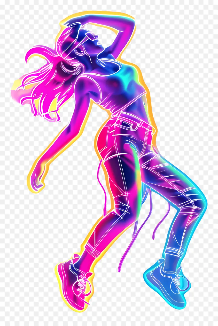 Día Internacional De La Danza，Colores Neon PNG