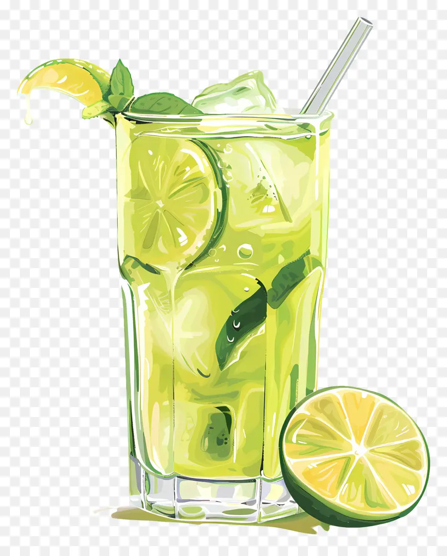 Bebida De Limonada，Refresco De Limón Verde PNG