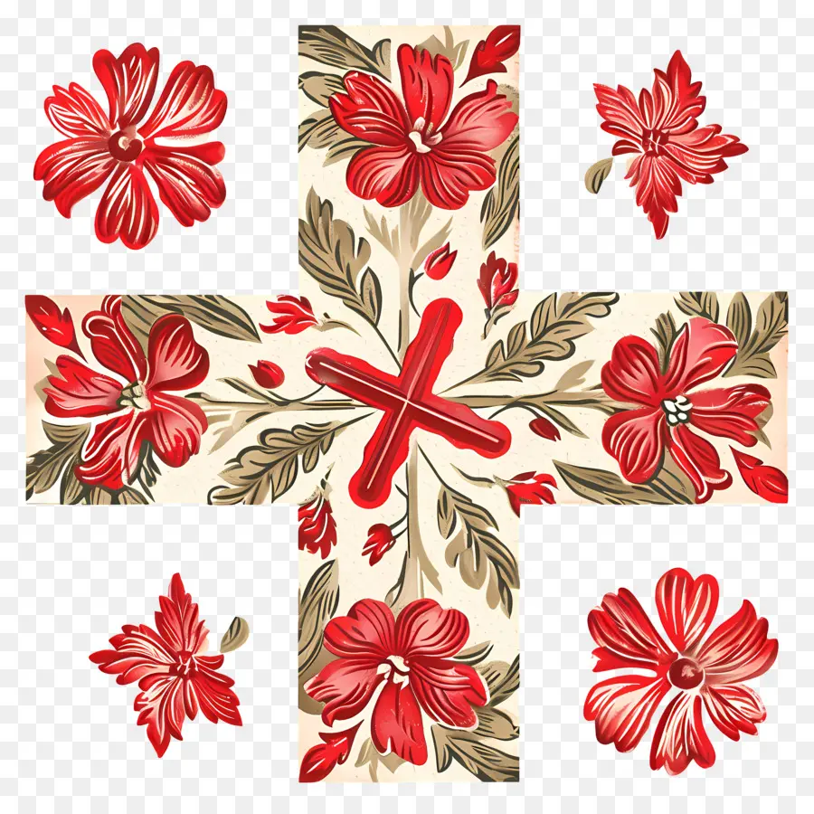 Cruz，Cruz Floral PNG