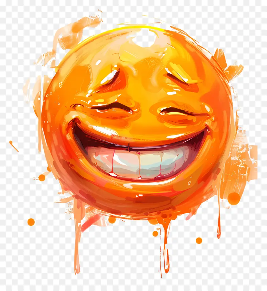 Riendo Emoji，Cara Sonriente PNG