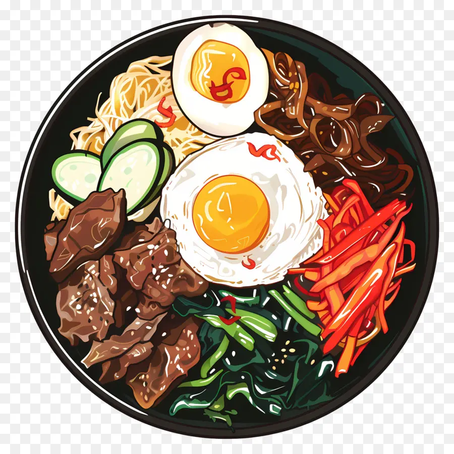 Corea Bibimbap，La Comida Coreana PNG