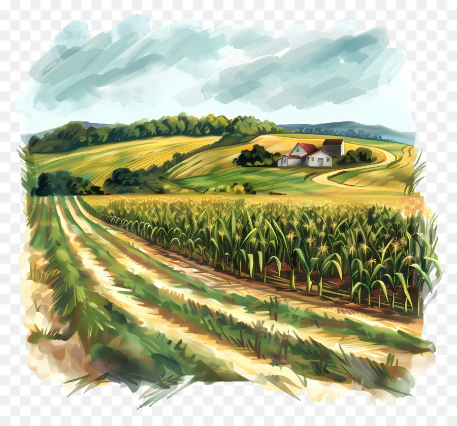 Campos De Maíz，Maizal PNG