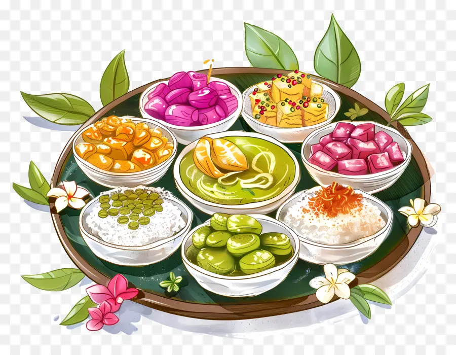 Chutney De Ugadi，Platos Coloridos PNG