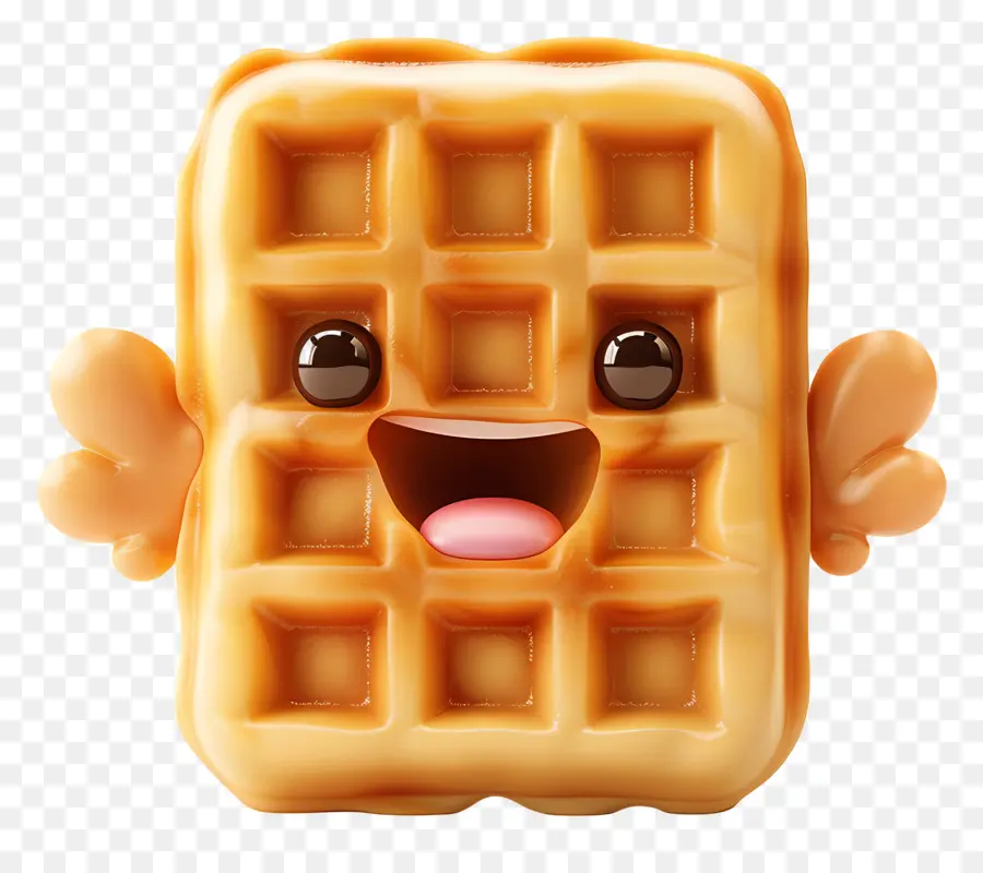 Comida De Dibujos Animados 3d，Waffle PNG