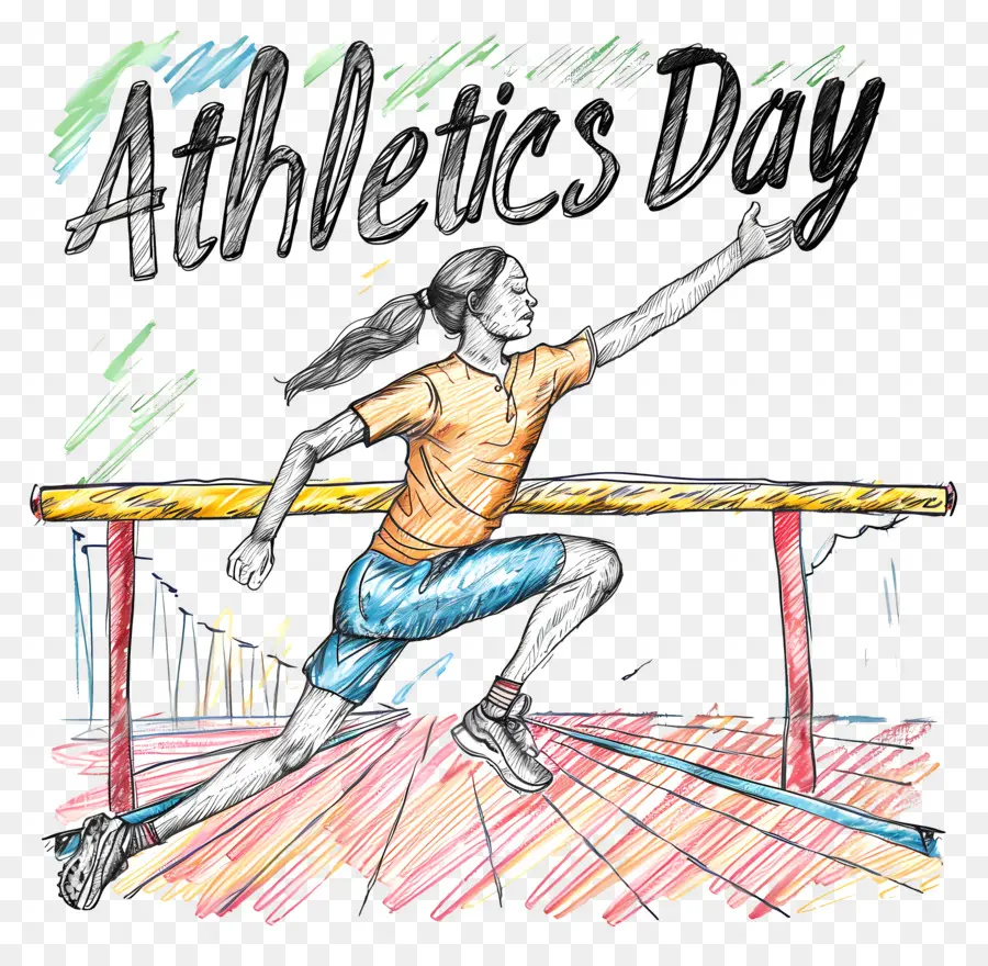 Día Mundial Del Atletismo，Atleta Femenina PNG