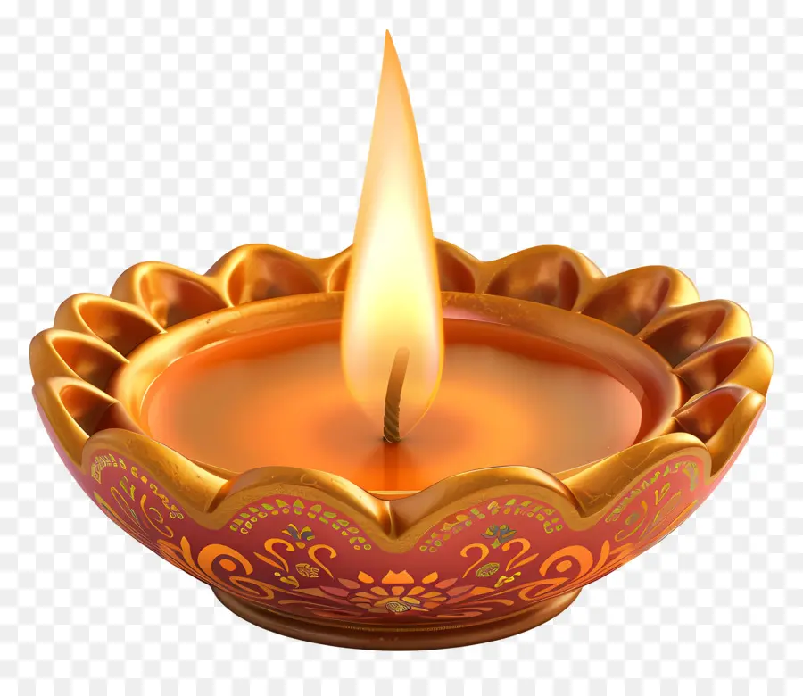 Diwali Diya，Titular De La Vela PNG