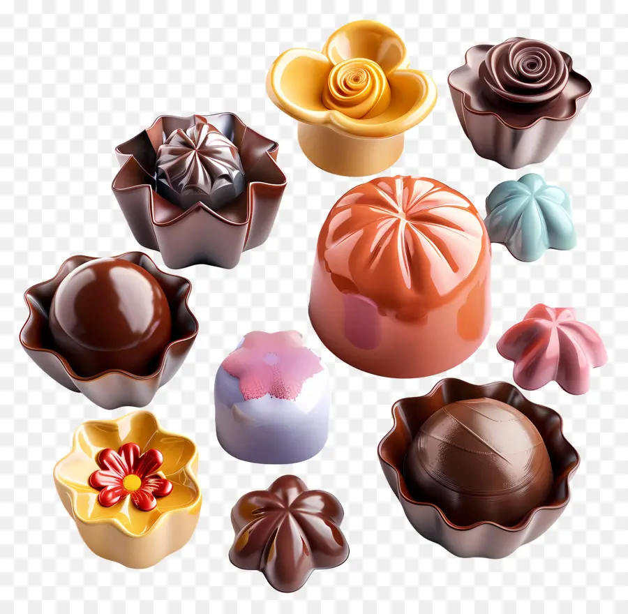 Chocolates Coloridos，Bombones PNG