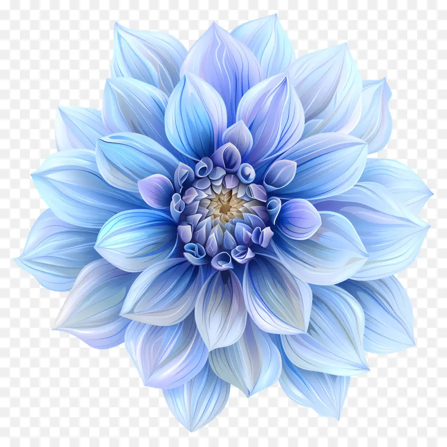 Flor De Dalia Azul，Flor Azul PNG