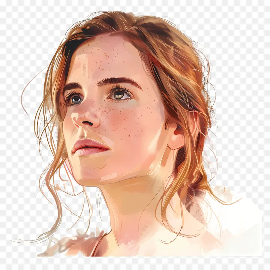 Emma Watson，Pintura De Retrato De Mujer PNG