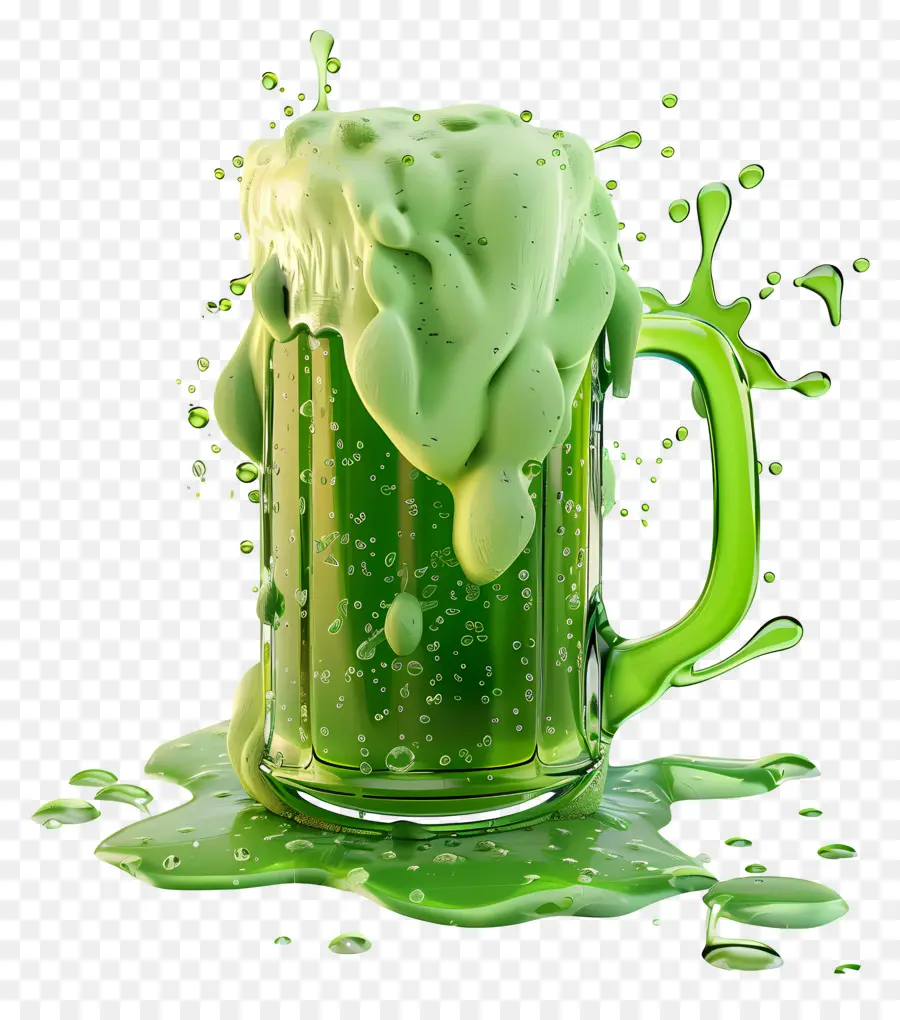 Cerveza Verde，Cerveza Espumosa PNG