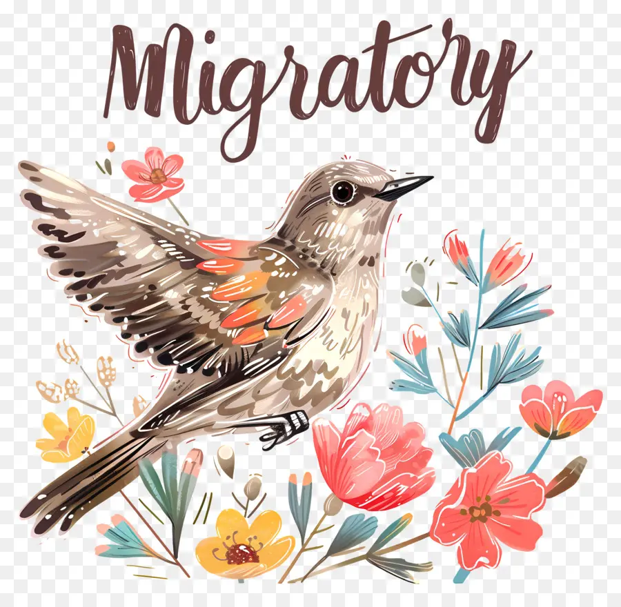 Día Mundial De Las Aves Migratorias，Ilustración Acuarela PNG