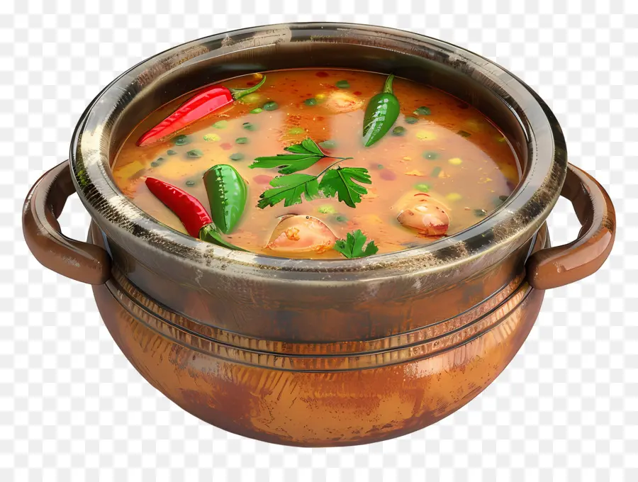 Plato De Sambar，Sopa Roja PNG