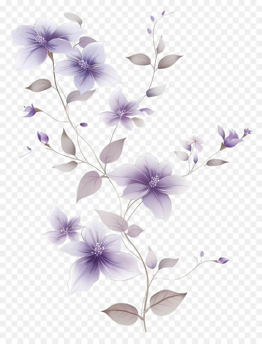 Púrpura De La Flor De La Vid，Flores De Color Púrpura PNG