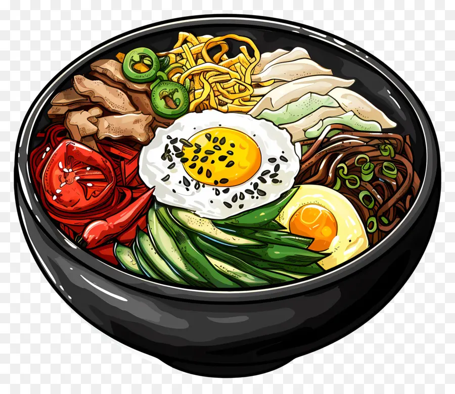 Corea Bibimbap，La Cocina Coreana PNG